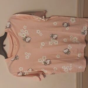 Love Tribe Sanrio Hello Kitty Floral Peach TShirt Sz M